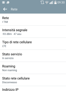 Segnale GSM Android